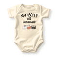 thumbnail image 1 of My Rolls are Homemade Sushi Shirt Premium Custom Baby Clothes Unisex Baby Announcement Gift for Mom Newborn Outfit 3-6m Natural, 1 of 1