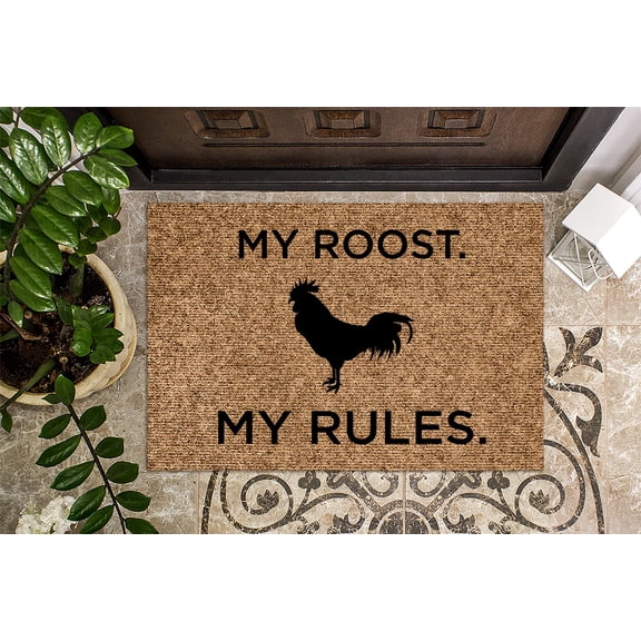 My Roost My Rules | Funny Doormat | Welcome Mat | Funny Door Mat | Funny Gift | Home Doormat