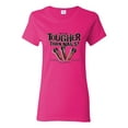 thumbnail image 1 of My Savior is Tougher than Nails Bible Verse | Female Inspirational/Christian Graphic T-Shirt, Fuschia, Small, 1 of 3