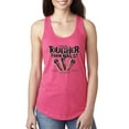 thumbnail image 1 of My Savior is Tougher than Nails Bible Verse | Female Inspirational/Christian Jersey Racerback Tank Top, Hot Pink, Small, 1 of 3