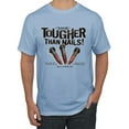 thumbnail image 1 of My Savior is Tougher than Nails Bible Verse | Male Inspirational/Christian Graphic T-Shirt, Light Blue, Large, 1 of 3
