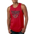 thumbnail image 1 of My Savior is Tougher than Nails Bible Verse | Male Inspirational/Christian Graphic Tank Top, Red, Large, 1 of 3