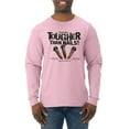 thumbnail image 1 of My Savior is Tougher than Nails Bible Verse | Male Inspirational/Christian Long Sleeve T-Shirt, Light Pink, X-Large, 1 of 3