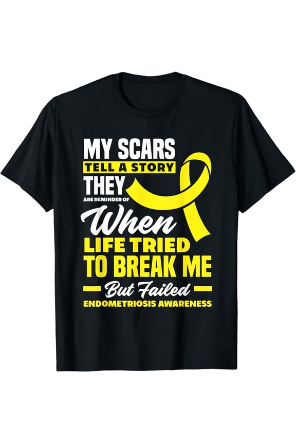 My Scars Tell A Story Endometriosis Awareness Endometriosis T-Shirt