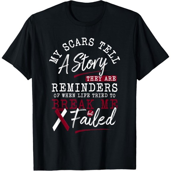My Scars Tell a Story - Throat Head & Neck Cancer Awareness T-Shirt