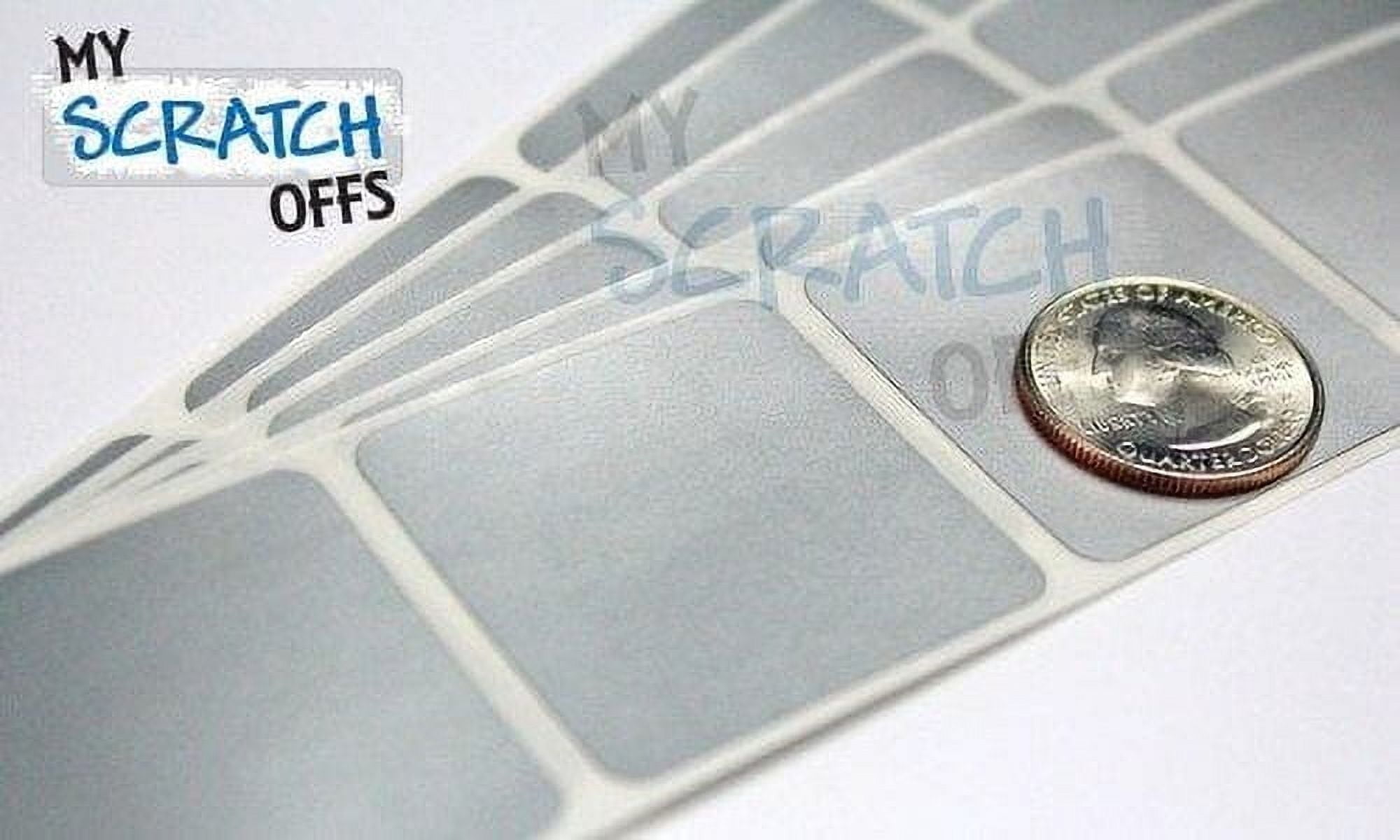 My Scratch Offs 1.5" Silver Square Scratch-off Sticker Labels, 250 Count