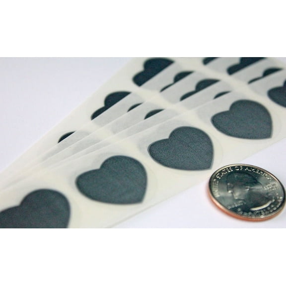 My Scratch Offs 1" Silver Heart Scratch-off Sticker Labels, 250 Count