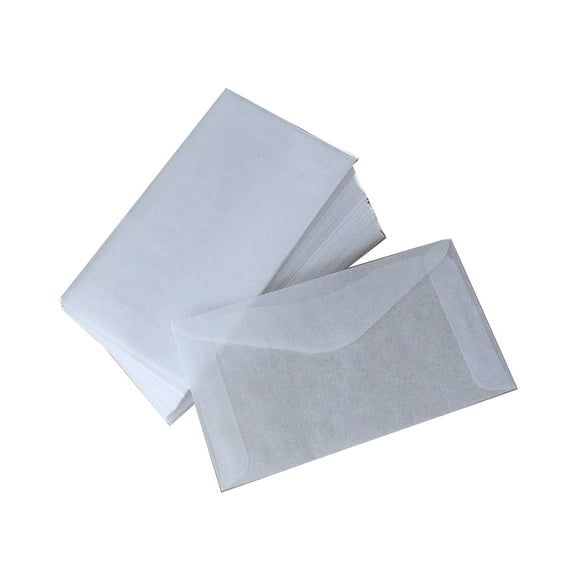 Glassine Mini Envelopes, 2.5 x 4.25 Inch Clear 100 Pack by My Scratch Offs
