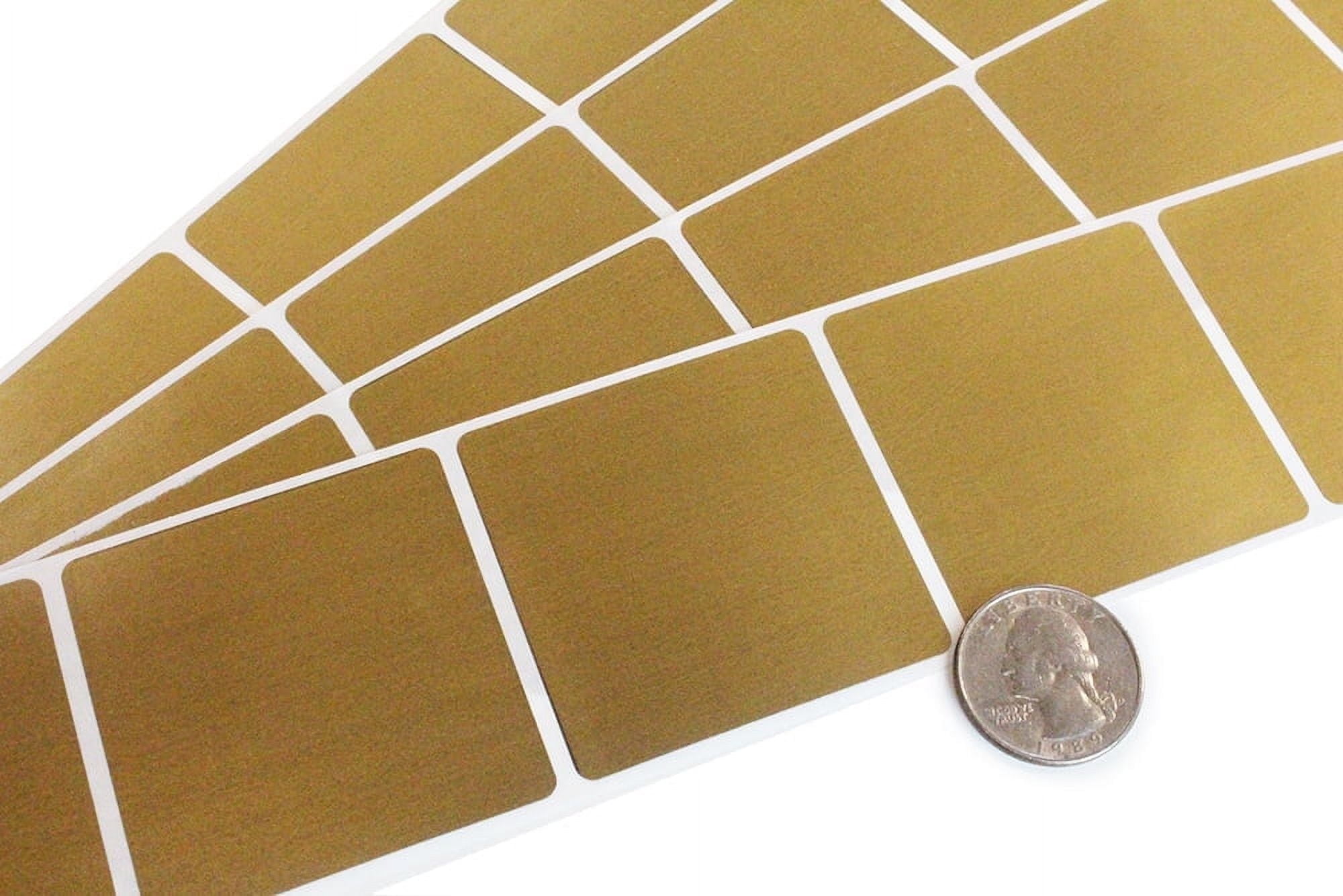 My Scratch Offs Square Scratch Off Stickers, 2 x 2 Inch, Gold, 250 Count