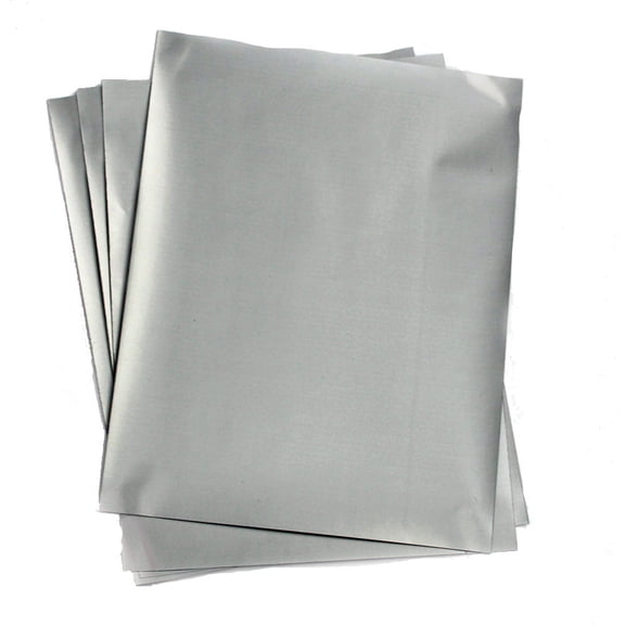 8.5 x 11 in Silver Full Sheet DIY Scratch Off Sticker Sheets, 5 Pack by My Scratch Offs