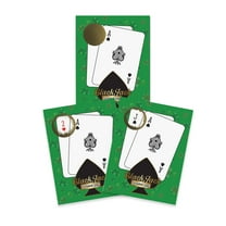 My Scratch Offs Casino Night Blackjack Scratch-off Card Game, Green, 26 Pack
