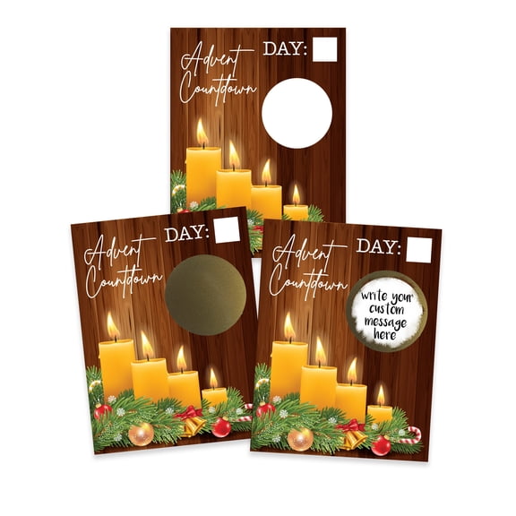 Christmas Advent Calendar Countdown DIY Scratch Off Note Cards 30 Count by My Scratch Offs