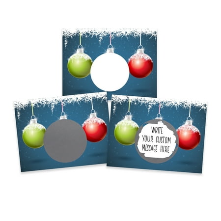 My Scratch Offs Christmas Ornament Ball DIY Scratch-off Note Cards & Stickers, 20 Pack