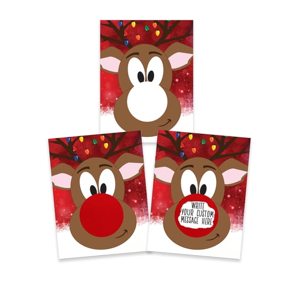 Christmas Rudolph The Red Nose Reindeer DIY Scratch Off Note Cards 20 Count by My Scratch Offs