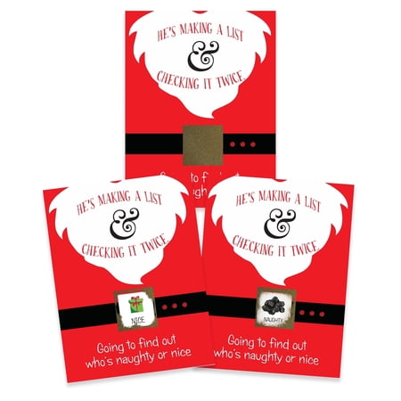 Christmas Santa Belt Naughty or Nice Scratch Off Cards 26 Pack by My Scratch Offs