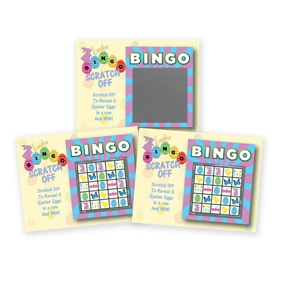 My Scratch Offs Easter Bunny BINGO Scratch-off Card Game, 26 Pack