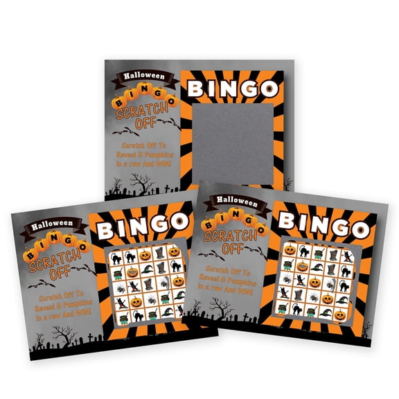 Halloween BINGO Spooky Scratch Off Game Card 26 Pack by My Scratch Offs