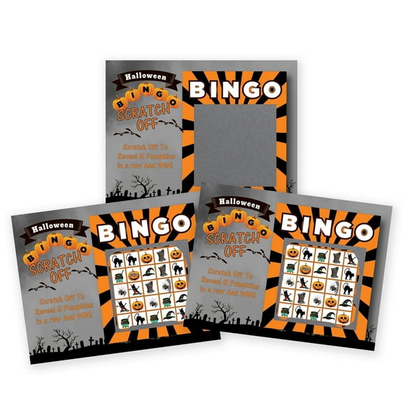 My Scratch Offs Halloween Spooky BINGO Scratch-off Game Card, 26 Pack