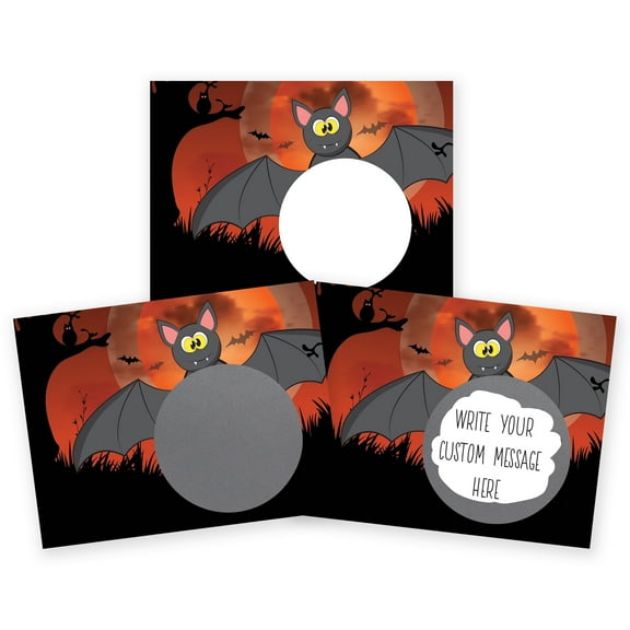 My Scratch Offs Halloween Spooky Night Bat DIY Scratch-off Note Cards & Stickers, 20 Pack