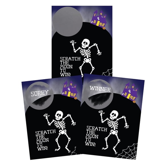 My Scratch Offs Halloween Spooky Skeleton Scratch-off Card Game, 26 Pack