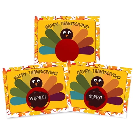 My Scratch Offs Thanksgiving Turkey Scratch-Off Game Cards, 26 Pack