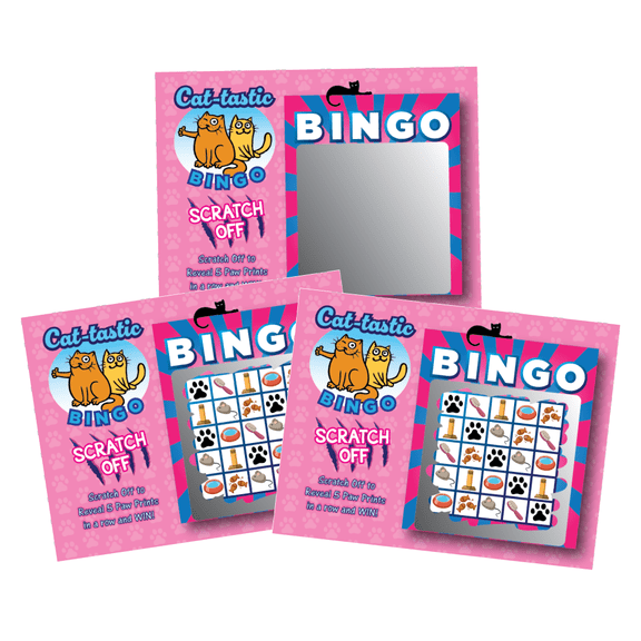 Kitty Cat-tastic BINGO Scratch Off Game Card 26 Pack by My Scratch Offs