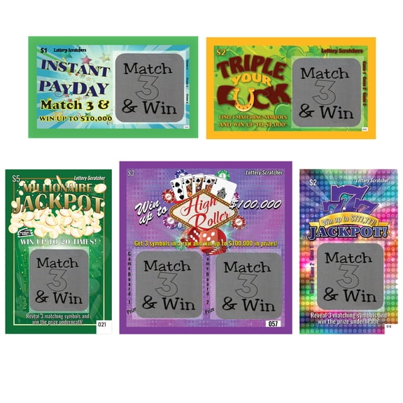 Pregnancy Announcement Lotto Replica Scratchers Scratch Off Ticket Variety 5 Pack by My Scratch Offs