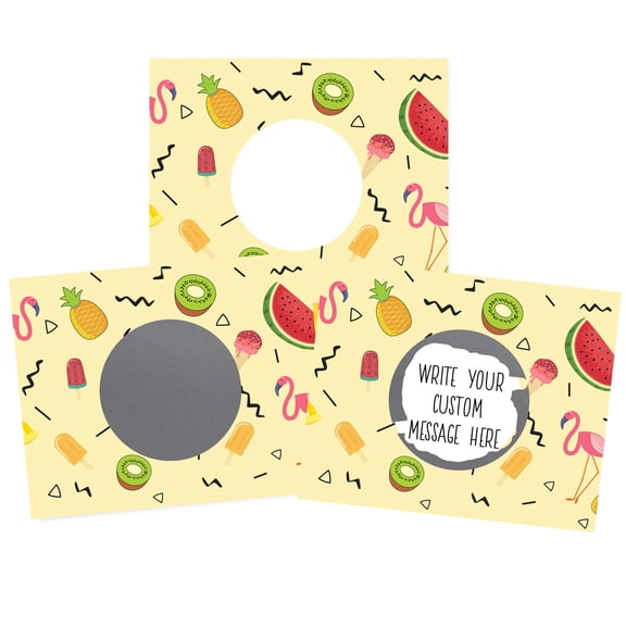 Summer Fun Break Tropical DIY Scratch Off Note Cards & Stickers, 20 Pack by My Scratch Offs