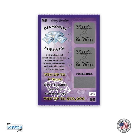 Diamonds Forever Will You Be My Maid of Honor Lotto Replica Scratch Off Ticket, Purple, 1 Pack by My Scratch Offs
