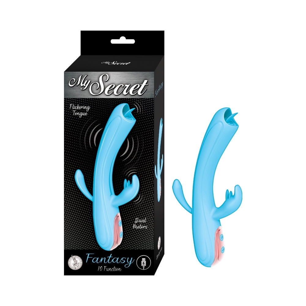My Secret Fantasy Flickering Tongue Rabbit Vibrator, Blue - Walmart.com
