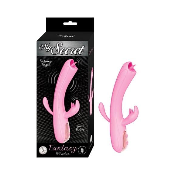 My Secret Fantasy Flickering Tongue Rabbit Vibrator, Pink