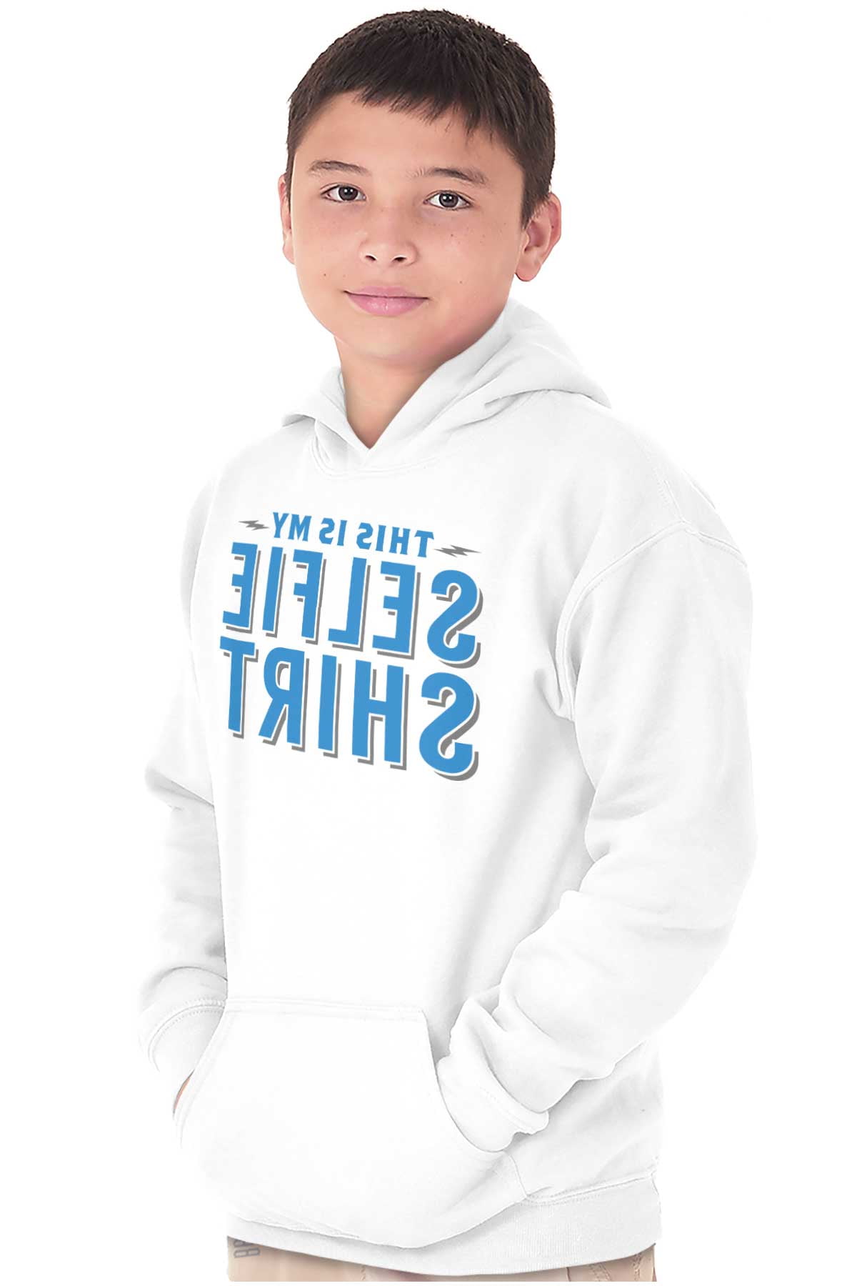 My Selfie Funny Mirror Image Nerd Gym Youth Hoodie Boy Girl Teen