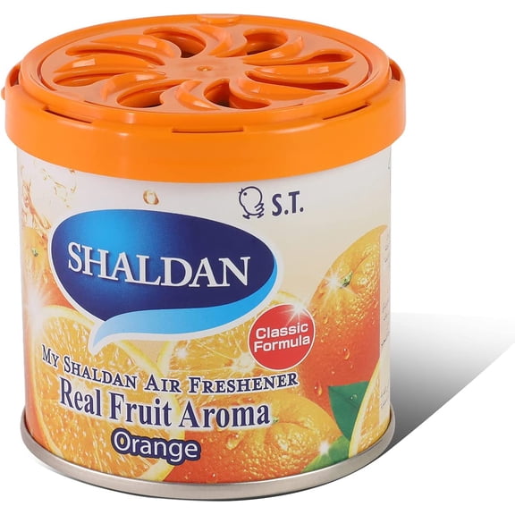 My Shaldan Japanese Room/Car Limonene Gel Natural Air Freshener Cans, Orange Scent, 80g
