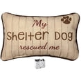thumbnail image 1 of My Shelter Dog Rescued Me Throw Pillow & Paw Print Bag 2 Piece Gift Set, 1 of 1