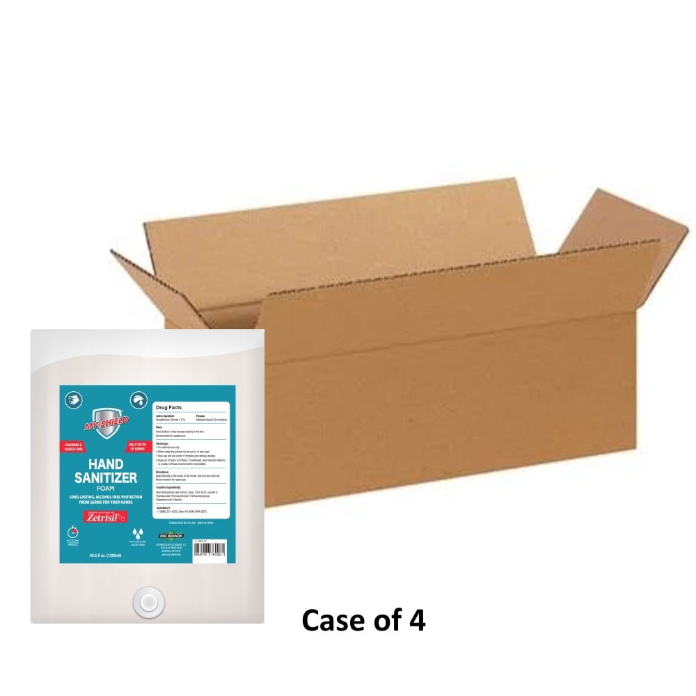 My Shield Hand Sanitizer Foam 4 X 40.5 oz (1.2 liter) Wall dispenser refill bags (Case of 4)