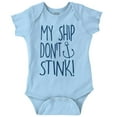 thumbnail image 1 of My Ship Dont Stick Cute Nautical Romper Boys or Girls Infant Baby Brisco Brands 12M, 1 of 6