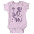thumbnail image 1 of My Ship Dont Stick Cute Nautical Romper Boys or Girls Infant Baby Brisco Brands 12M, 1 of 7