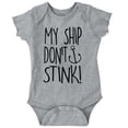 thumbnail image 1 of My Ship Dont Stick Cute Nautical Romper Boys or Girls Infant Baby Brisco Brands 12M, 1 of 6