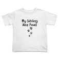 thumbnail image 1 of My Sibling Has Paws Dog Funny Toddler T Shirts for Boys Girls (White, Youth S), 1 of 5