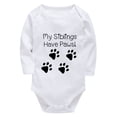 thumbnail image 1 of My Siblings Have Paws New Born Outfit Long Sleeve Come Home Outfit Newborn Boy White Onesie for Baby Girls 0-3 Months, 1 of 2