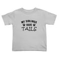 thumbnail image 1 of My Siblings Have Tails Cute Toddler T-Shirts for Boys Girls (Gray, 2T), 1 of 5