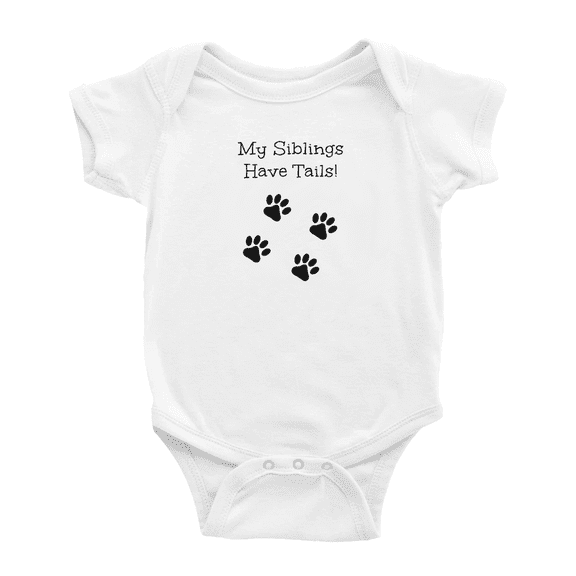 My Siblings Have Tails! Funny Baby Clothing Bodysuits Boy Girl