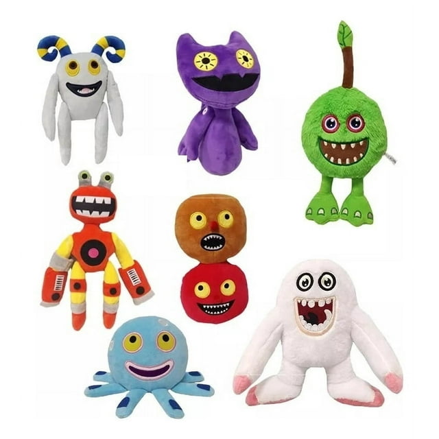 My Singing Monster 7-Piece Plush Octopus Doll Soft