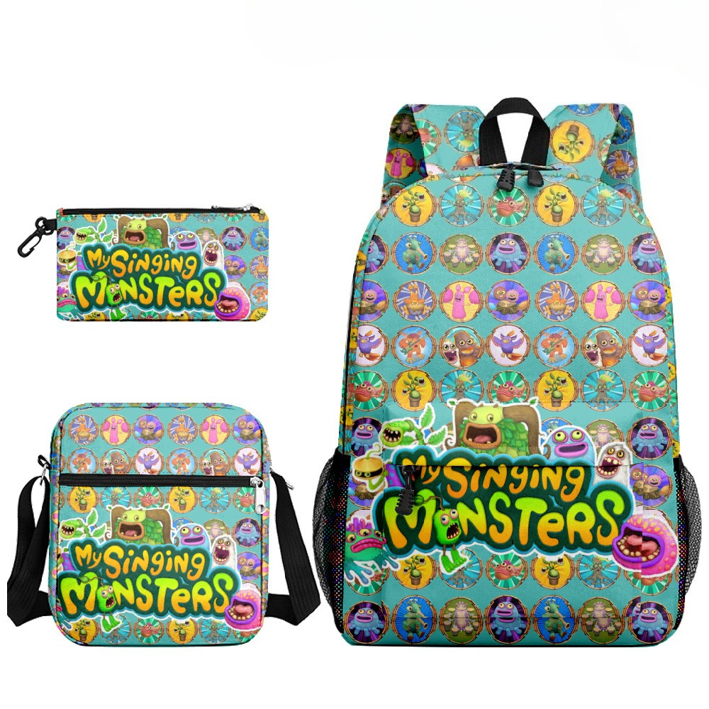 My Singing Monsters Backpack 3PCS Set Singing Monsters Daypacks Set - L ...