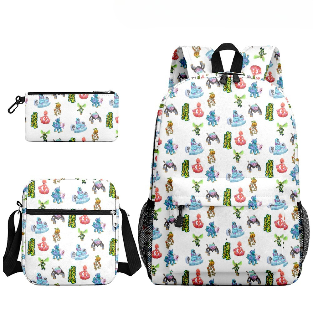 My Singing Monsters Backpack 3PCS Set Singing Monsters Daypacks Set - L ...