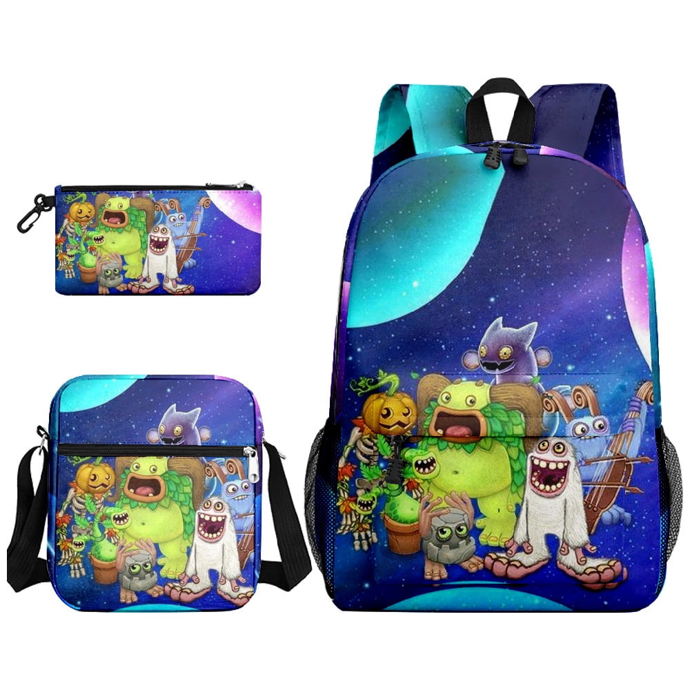 My Singing Monsters Backpack 3PCS Set Singing Monsters Daypacks Set - L ...