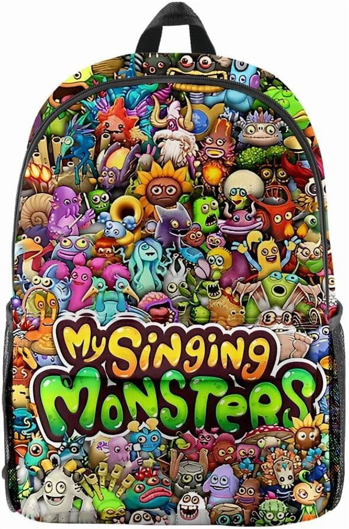 My Singing Monsters Backpack Cartoon Work Sport Hiking Travel Daypack Lightweight Large Capacity Backpack
