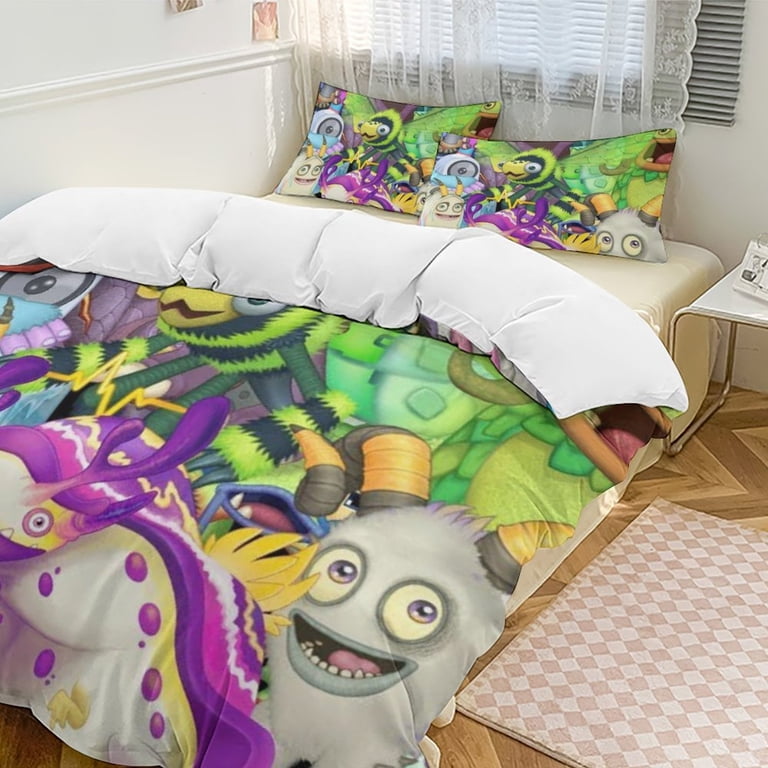 My Singing Monsters Bedding Sets Comfort 3 Pieces Bedding Set 1 Duvet Cover  + 2 Pillowcase Decorative Bedding 86"x70" - Walmart.com