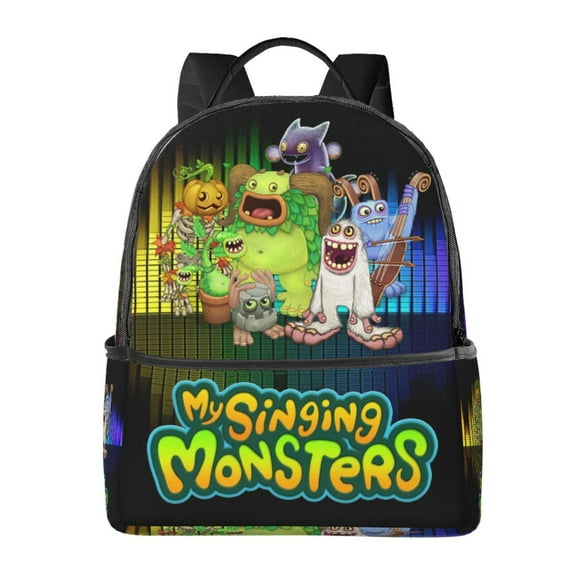 My Singing Monsters Casual Backpack Large Capacity Laptop Bag Multi-Functional Outdoor Backpack Hiking Daypack