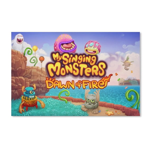 My Singing Monsters Dawn of Fire Game Decorative Painting Canvas Wall Poster Art Picture Painting Gift Living Room Posters Bedroom Painting Decor